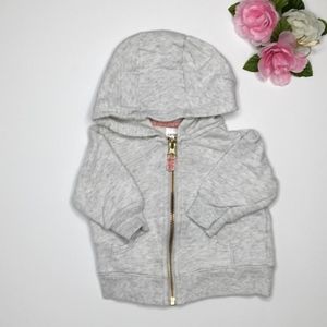 Carter's gray zippered sweater for girls